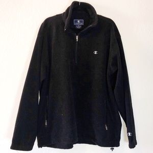 Champion Black Fleece 1/2 Zip Pullover 2X GUC